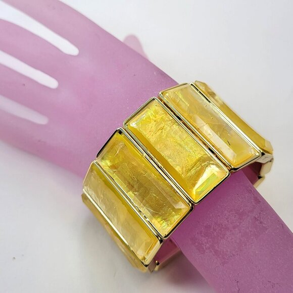 Yellow Stretch Fashion Bracelet Casual Wrap Bracelet - Picture 1 of 6